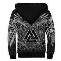 Viking Valkyrie Sherpa Hoodie - Valknut Pattern RLT12 - Wonder Print Shop