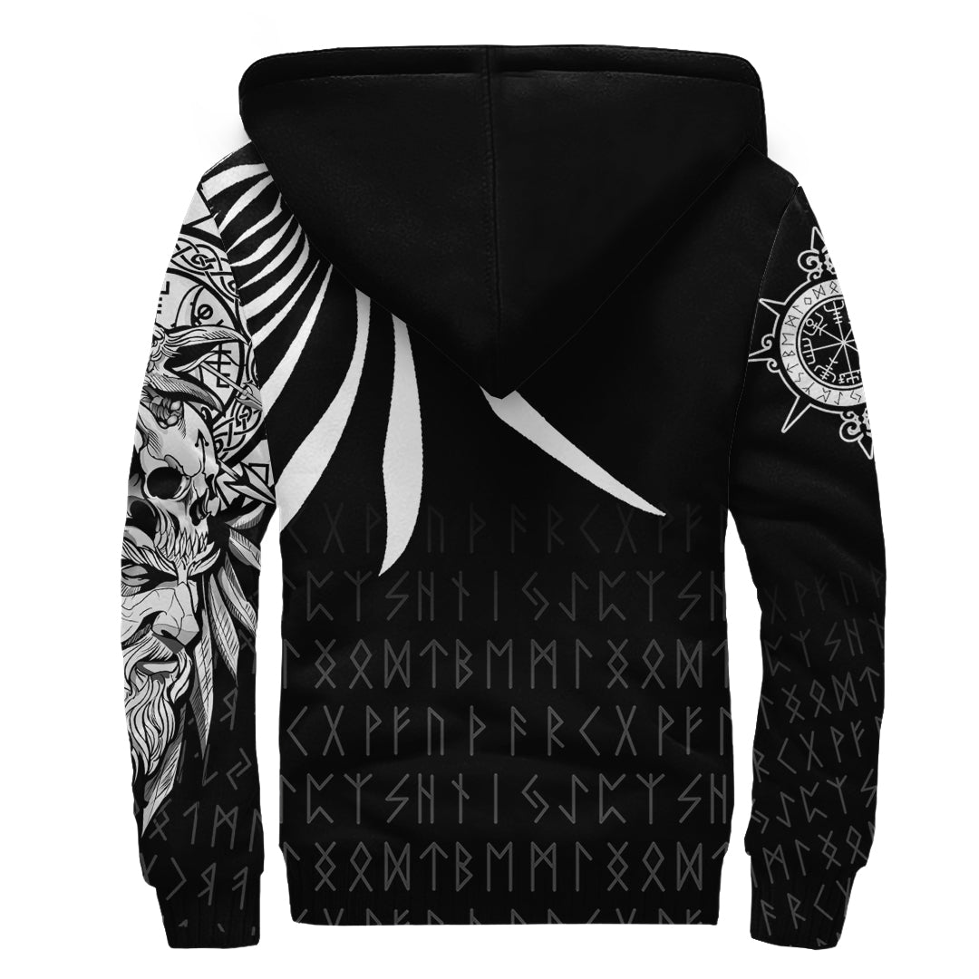 Custom Special Raven Sherpa Hoodie - Tattoo Style RLT12 - Wonder Print Shop