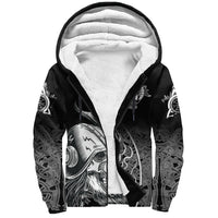 Skull Viking Sherpa Hoodie Ornate Pattern RLT12 - Wonder Print Shop