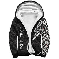 Custom Viking Sherpa Hoodie - Dragon Tattoo RLT12 - Wonder Print Shop