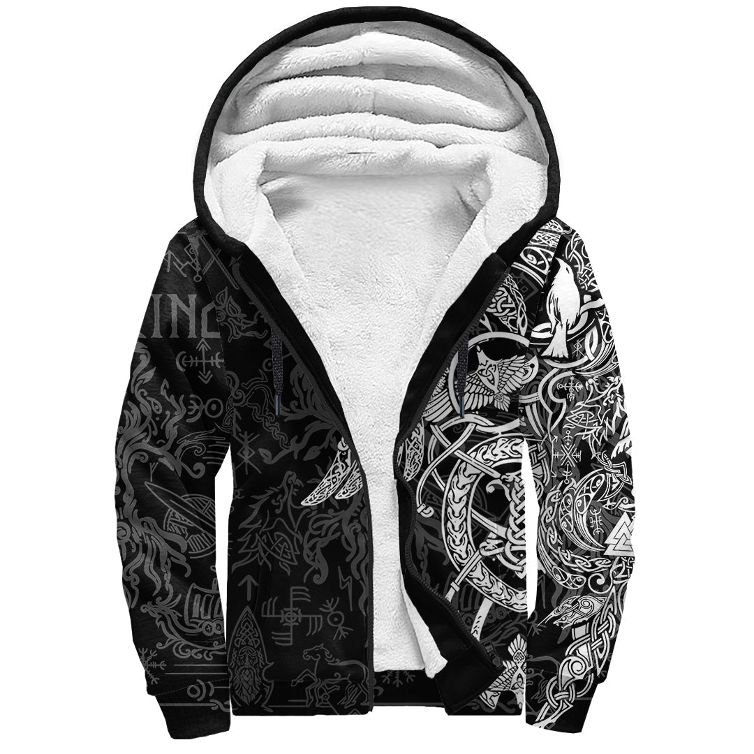 Viking Sherpa Hoodie - Special Raven Tattoo RLT12 - Wonder Print Shop
