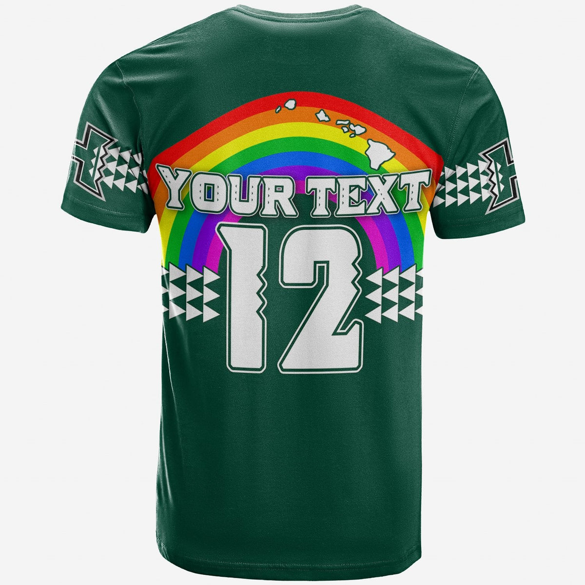 Custom Hawaii Rainbow Wahine VolleybT Shirt Custom Text And Number LT4 - Wonder Print Shop