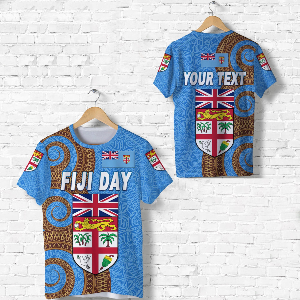 Custom Fiji Day T Shirt Independence Anniversary Simple Style LT8 - Wonder Print Shop