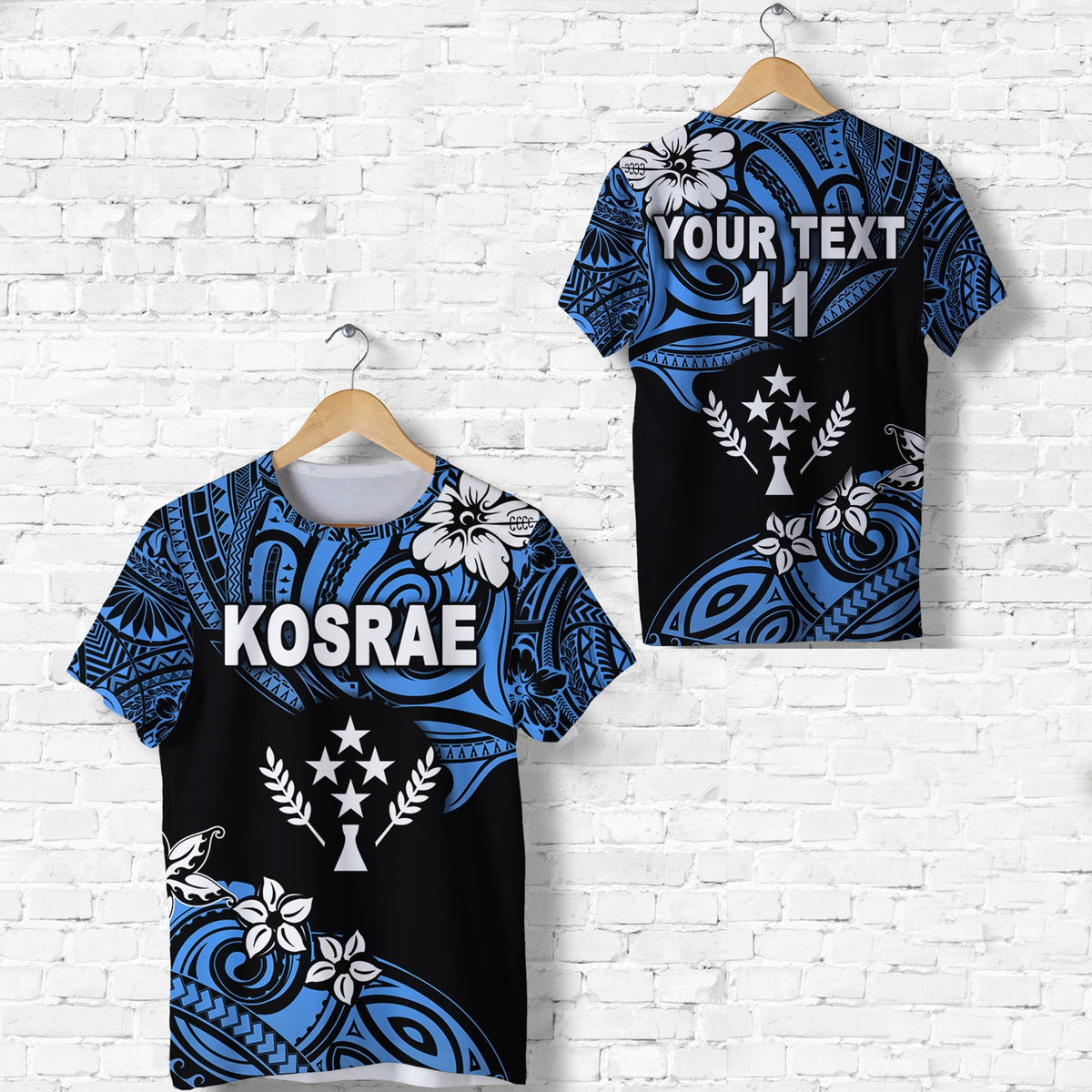 Custom FSM Kosrae T Shirt Unique Vibes Blue LT8 - Wonder Print Shop