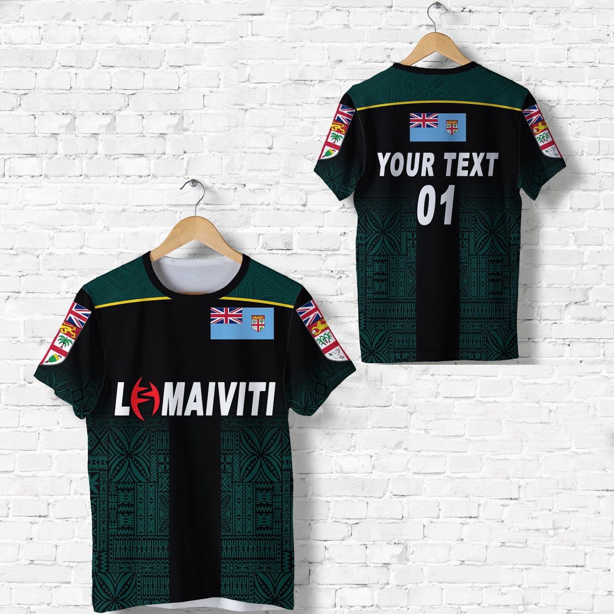 Custom Fiji Lomaiviti Rugby T Shirt Simple Vibes, Custom Text And Number LT8 - Wonder Print Shop