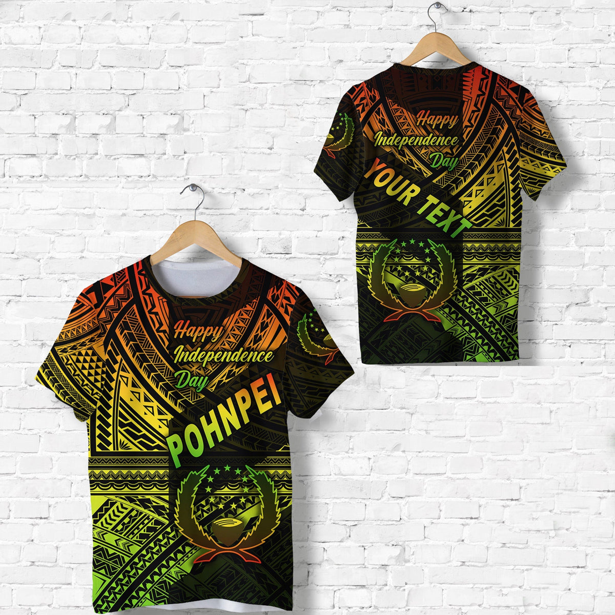 Custom FSM Pohnpei T Shirt Happy Independence Day Original Vibes Reggae LT8 - Wonder Print Shop