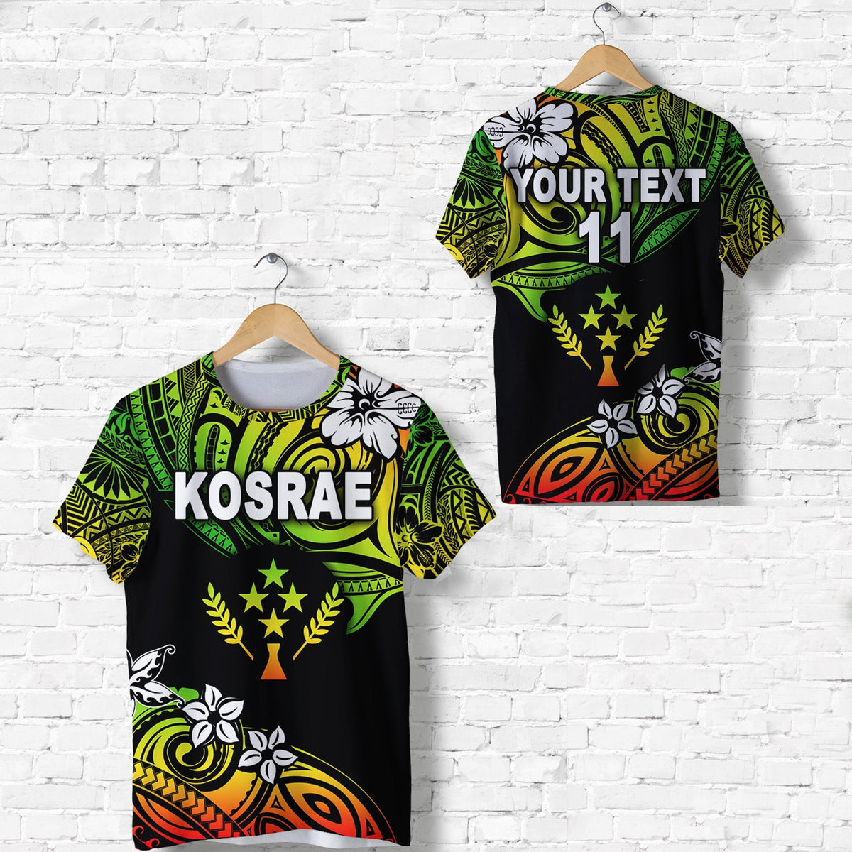 Custom FSM Kosrae T Shirt Unique Vibes Reggae LT8 - Wonder Print Shop