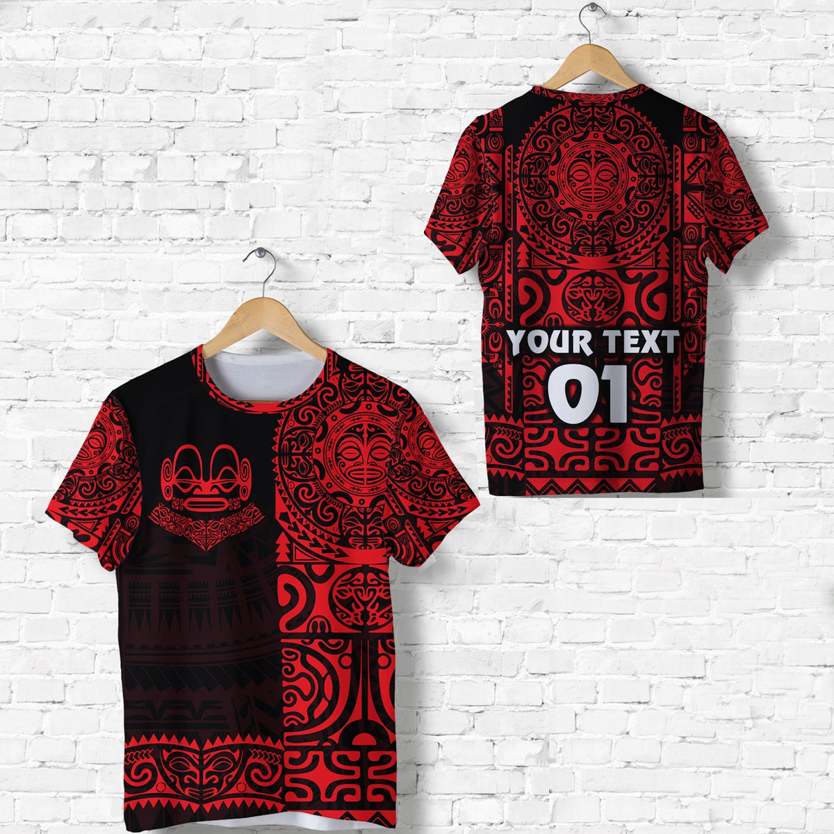 Custom Marquesas Islands T Shirt Marquesan Tattoo Unique Style Red LT8 - Wonder Print Shop