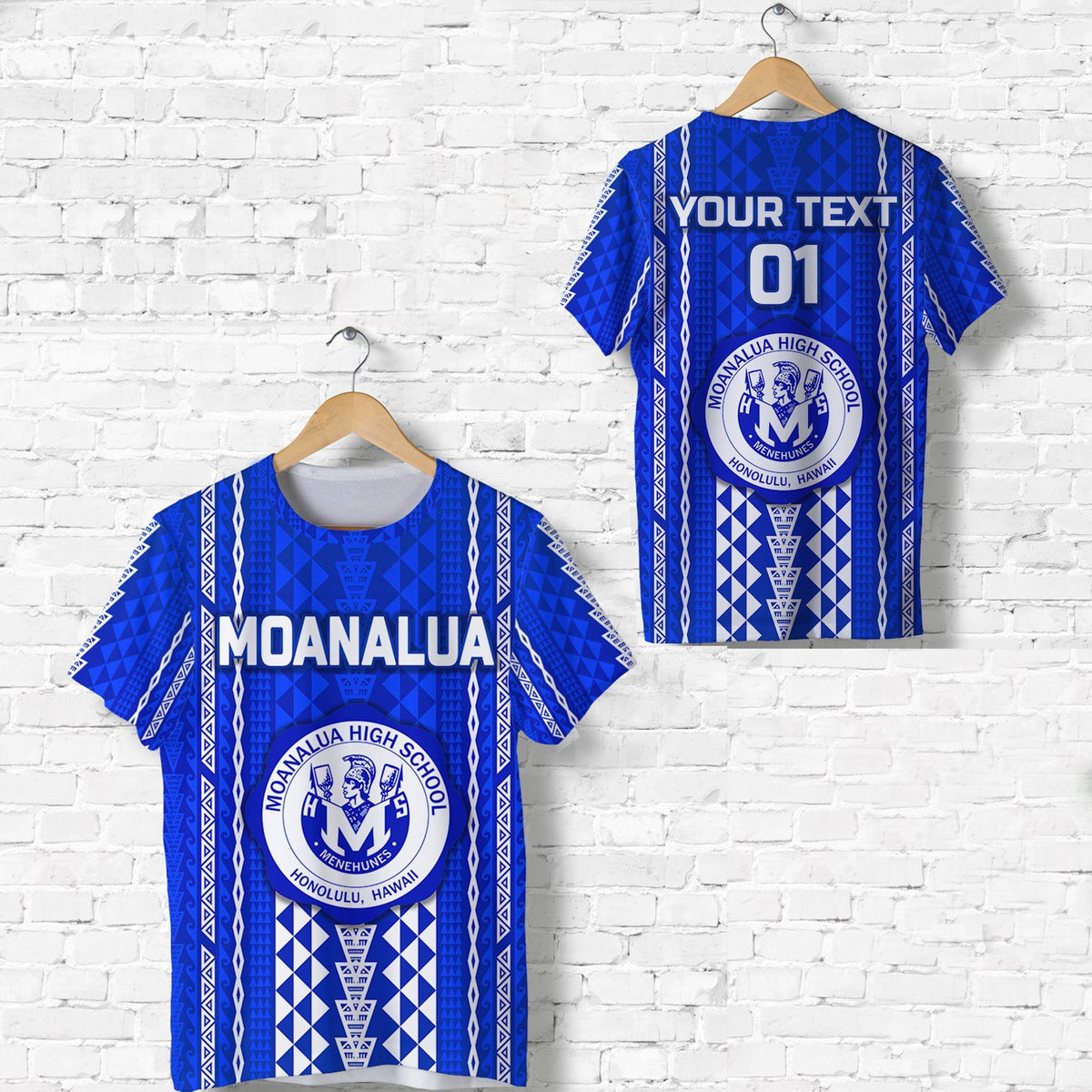 Custom Hawaii Moanalua High School T Shirt Simple Style LT8 - Wonder Print Shop