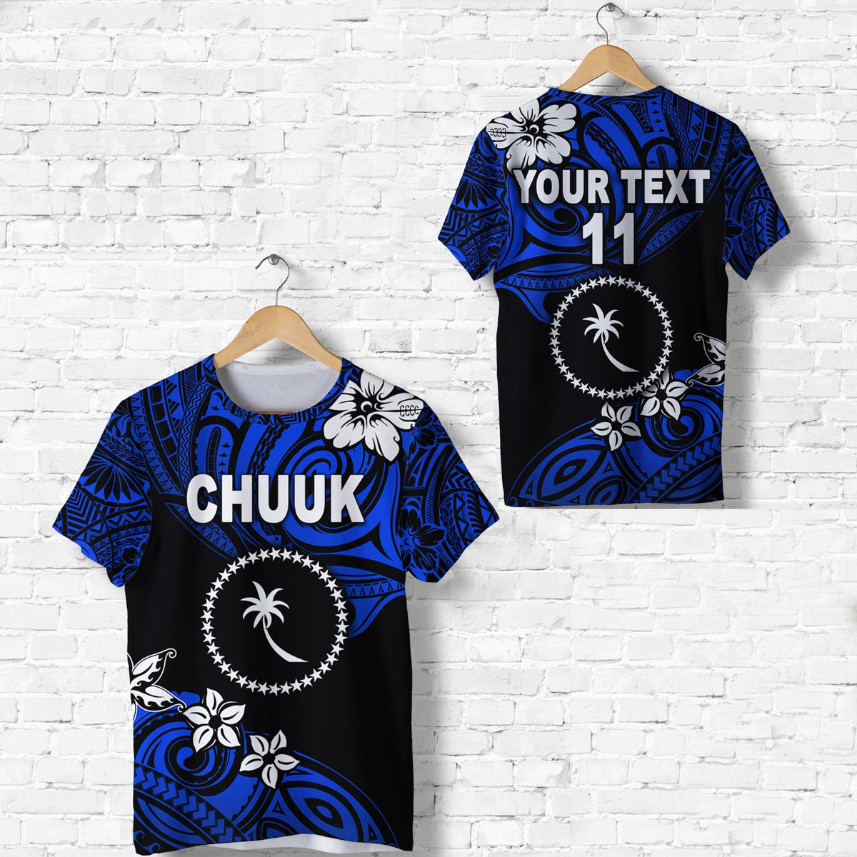 Custom FSM Chuuk T Shirt Unique Vibes Blue LT8 - Wonder Print Shop