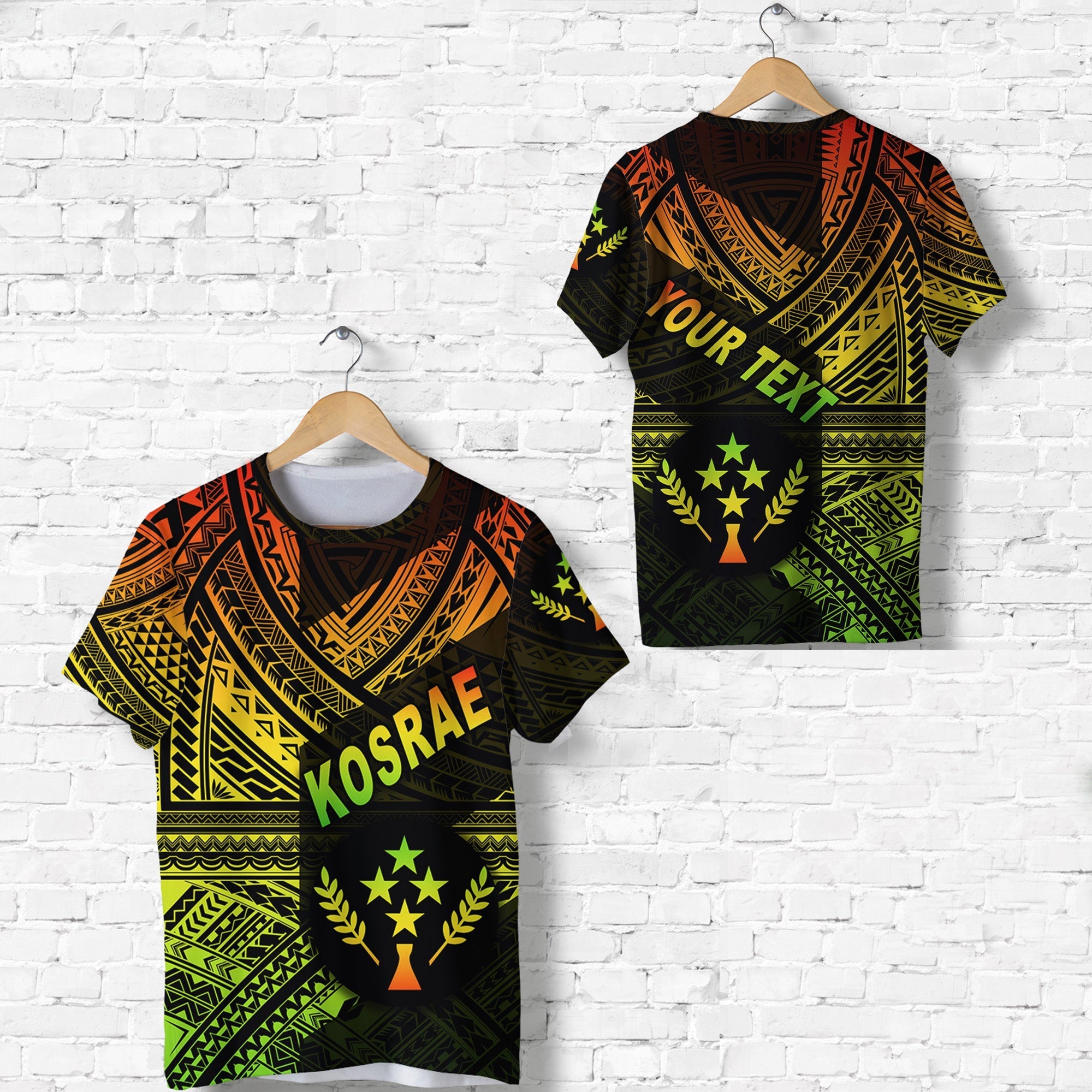 Custom FSM Kosrae T Shirt Original Style Reggae LT8 - Wonder Print Shop