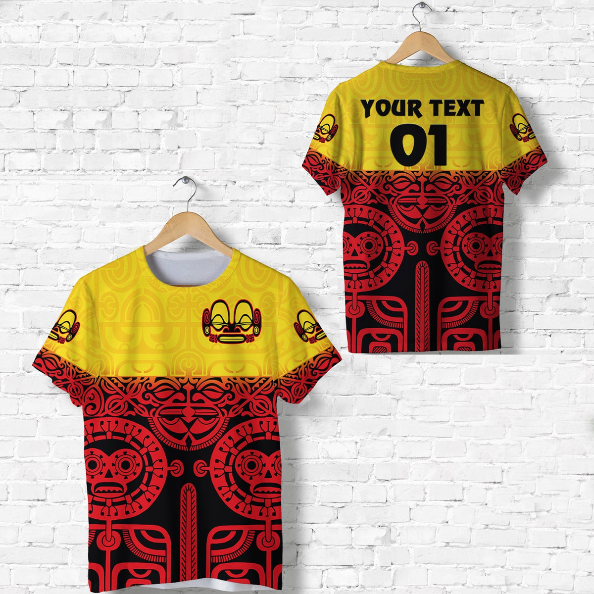 Custom Marquesas Islands T Shirt Marquesan Tattoo Special Style Gradient Red LT8 - Wonder Print Shop