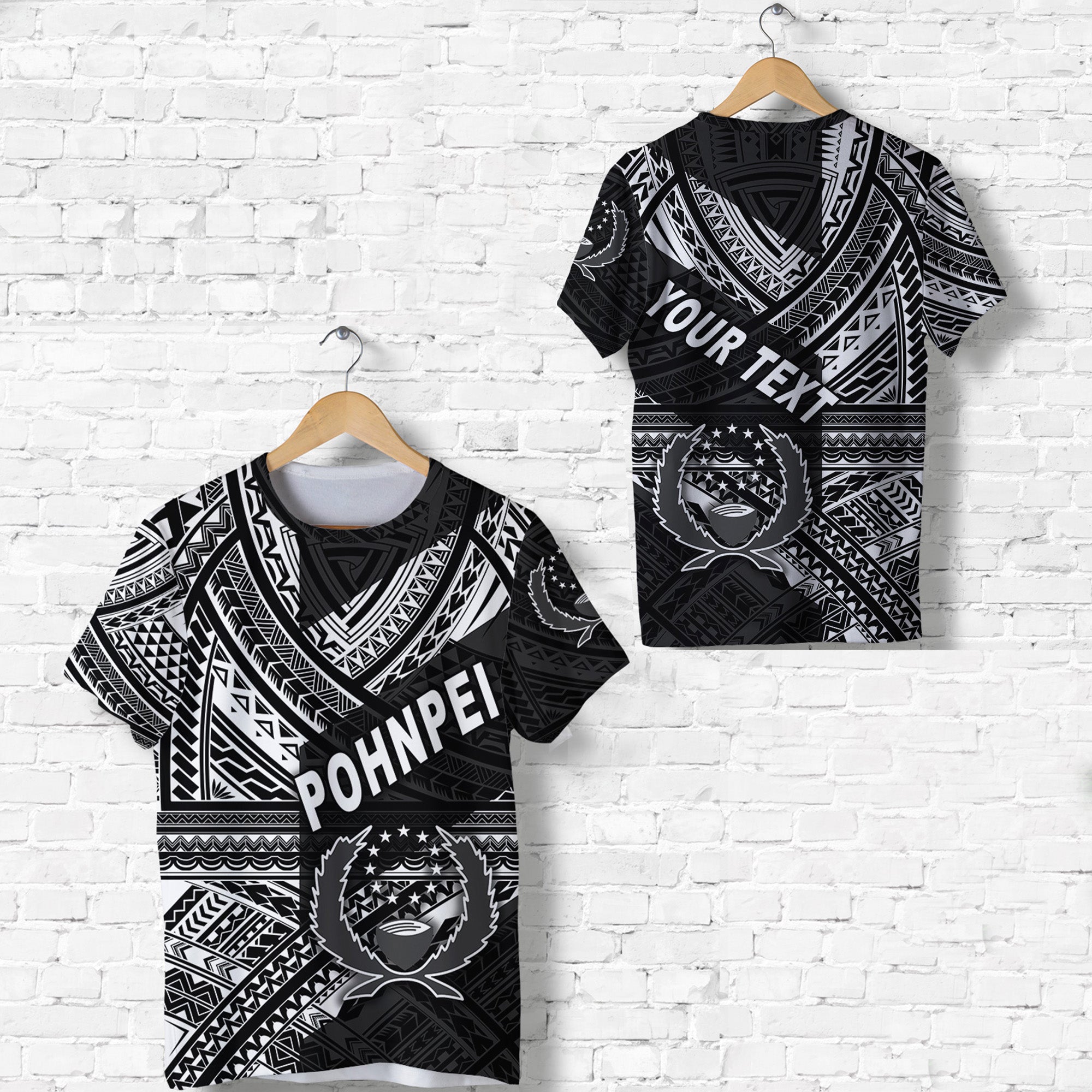 Custom FSM Pohnpei T Shirt Original Style Black LT8 - Wonder Print Shop