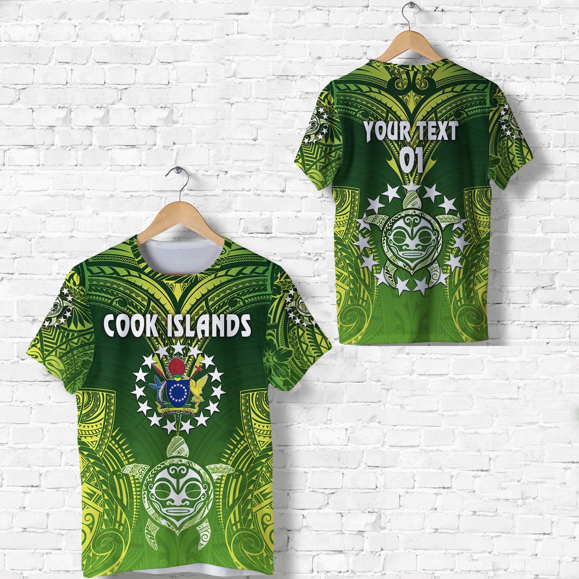 Custom Cook Islands T Shirt Happy Independence Anniversary, Custom Text And Number LT8 - Wonder Print Shop