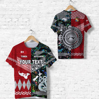 Custom New Zealand and Tonga T Shirt Together Paua Shell LT8 - Wonder Print Shop