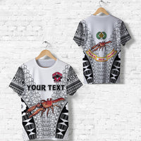 Custom Fiji Rewa Rugby Union T Shirt Tapa Style White LT8 - Wonder Print Shop