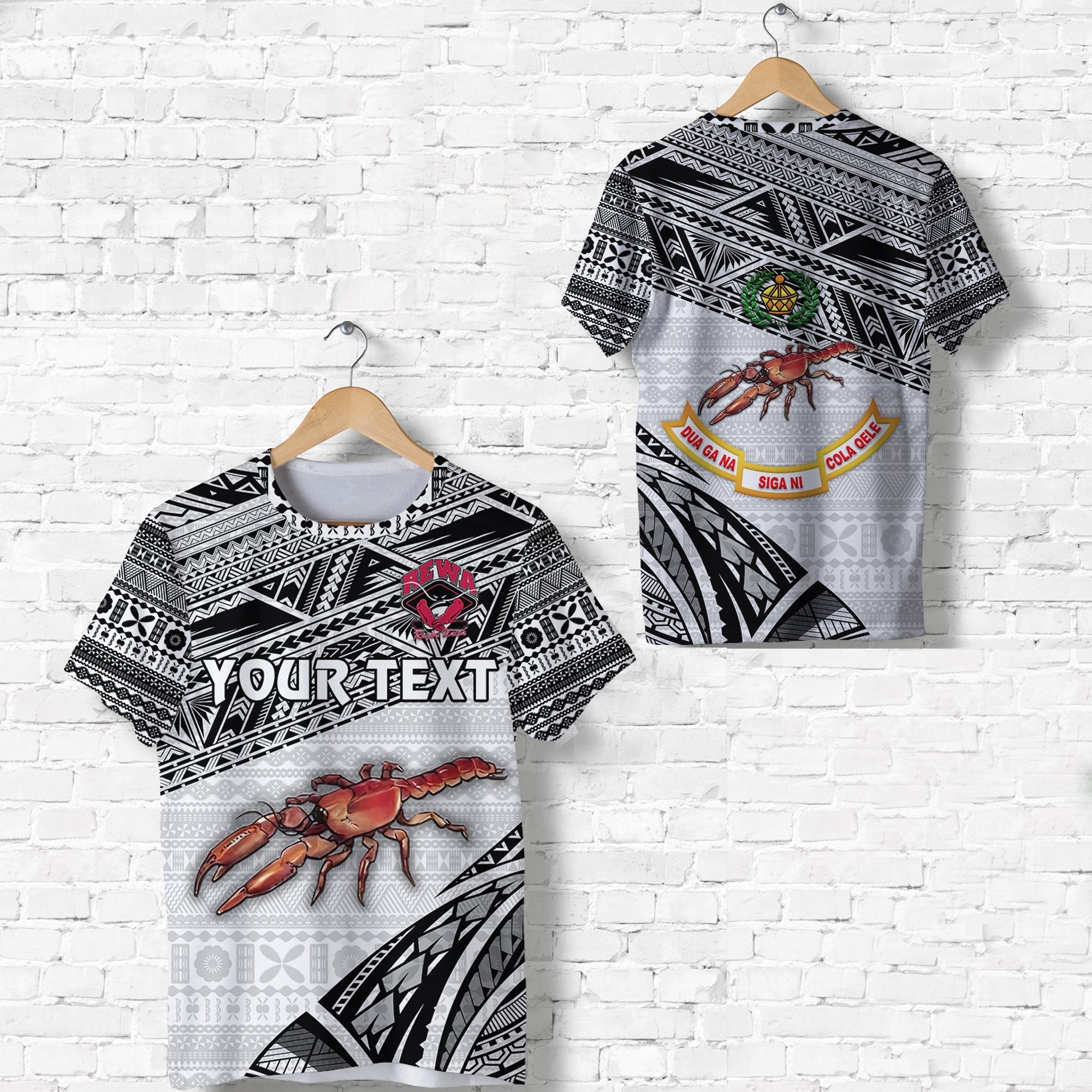 Custom Fiji Rewa Rugby Union T Shirt Special Version White LT8 - Wonder Print Shop
