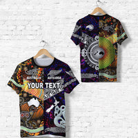 Custom New Zealand and Australia T Shirt Together Purple LT8 - Wonder Print Shop