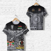 Custom Vanuatu And Fiji T Shirt Together Black LT8 - Wonder Print Shop
