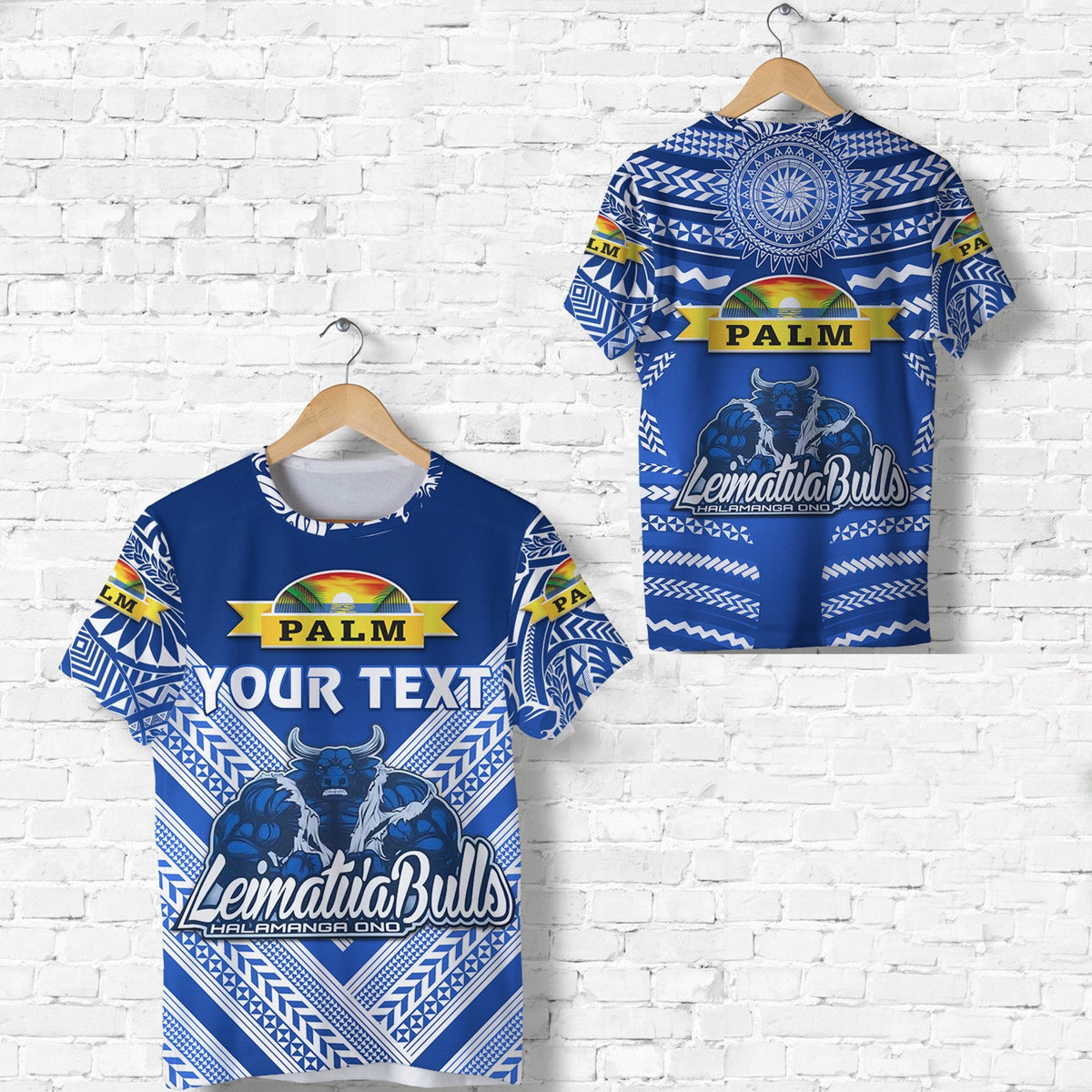 Custom Mate MaA Tonga T Shirt Leimatua Bulls Creative Style Blue LT8 - Wonder Print Shop