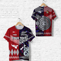 Custom New Zealand and Tonga T Shirt Together Purple LT8 - Wonder Print Shop