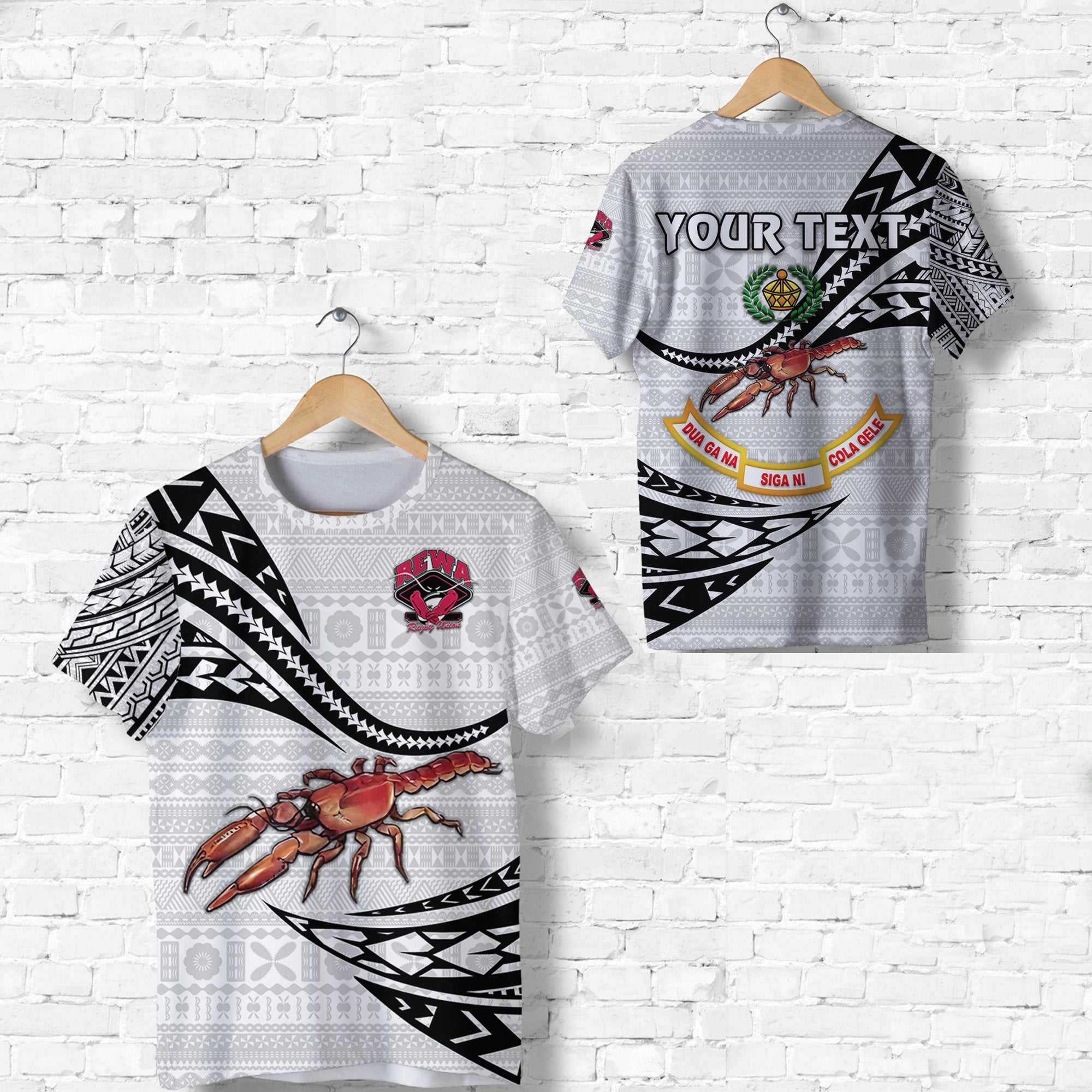 Custom Fiji Rewa Rugby Union T Shirt Unique Version White LT8 - Wonder Print Shop