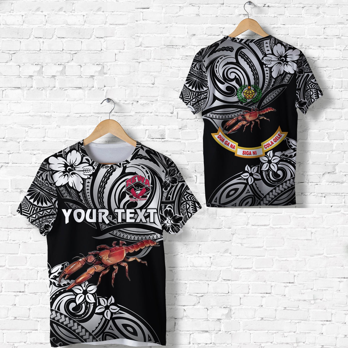 Custom Fiji Rewa Rugby Union T Shirt Unique Vibes Black LT8 - Wonder Print Shop