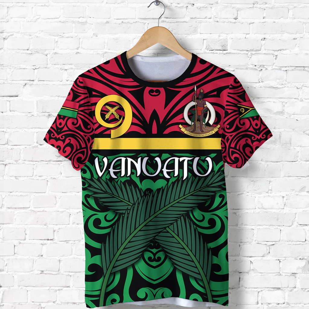 Custom Vanuatu T Shirt Melanesian Warrior Version 2 LT4 - Wonder Print Shop
