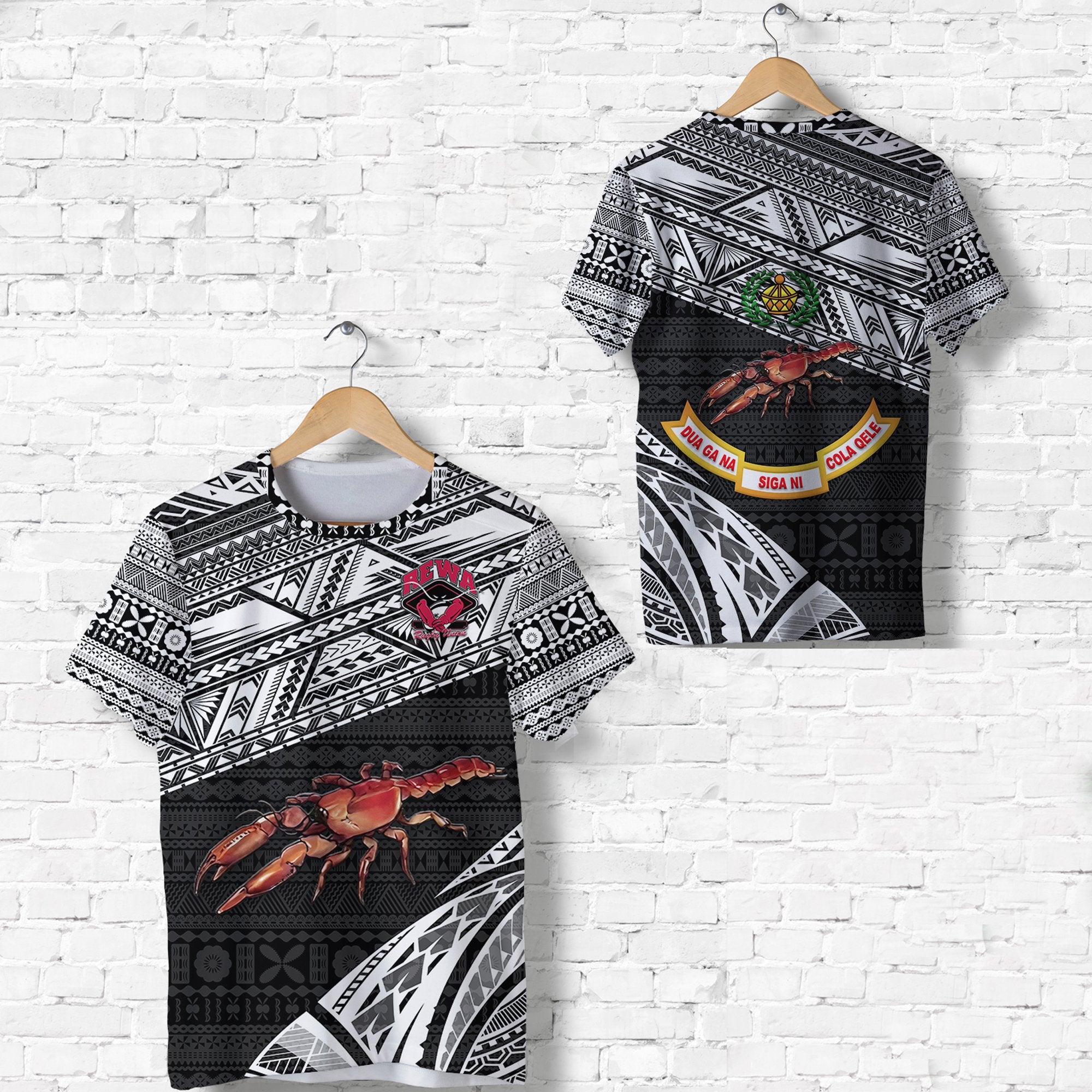 Fiji Rewa Rugby Union T Shirt Special Version Black Lt8 - Wonder Print Shop
