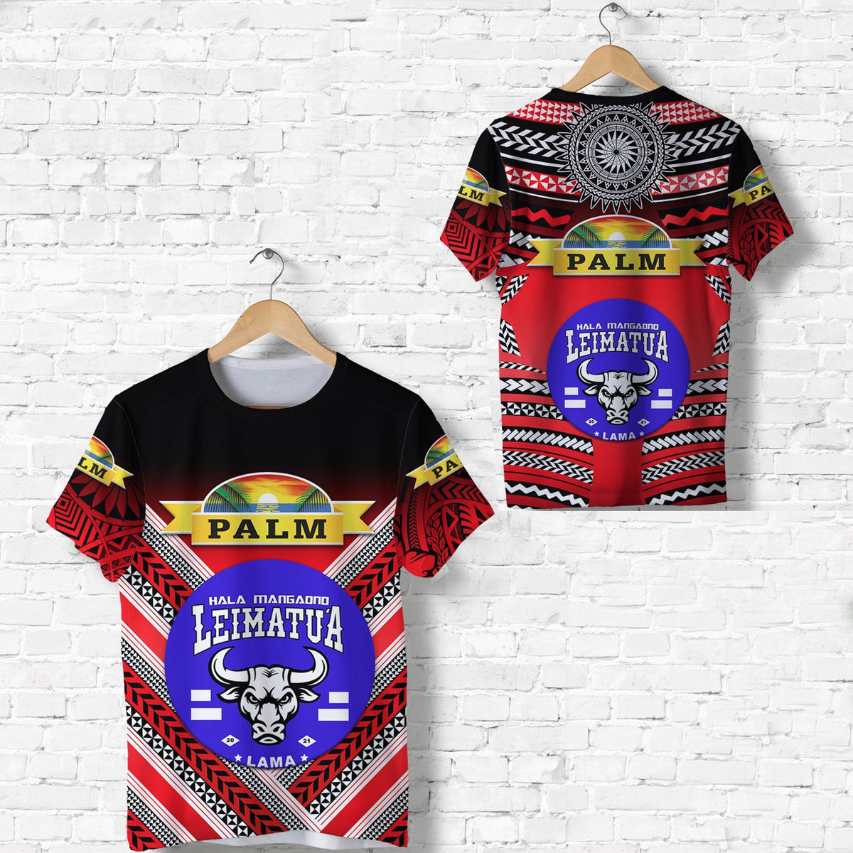 Mate MaA Tonga T Shirt LeimatuA Bulls Creative Style Red No.1 Lt8 - Wonder Print Shop