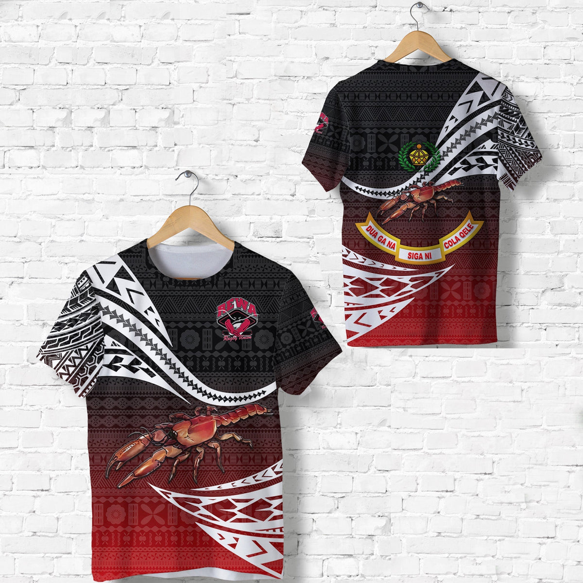 Fiji Rewa Rugby Union T Shirt Unique Version Red LT8 - Wonder Print Shop