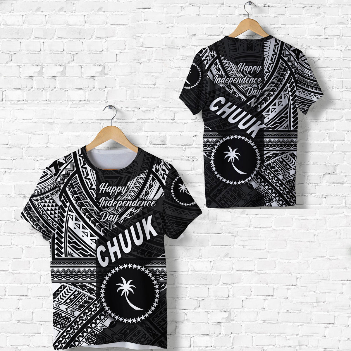 FSM Chuuk T Shirt Happy Independence Day Original Vibes Black LT8 - Wonder Print Shop