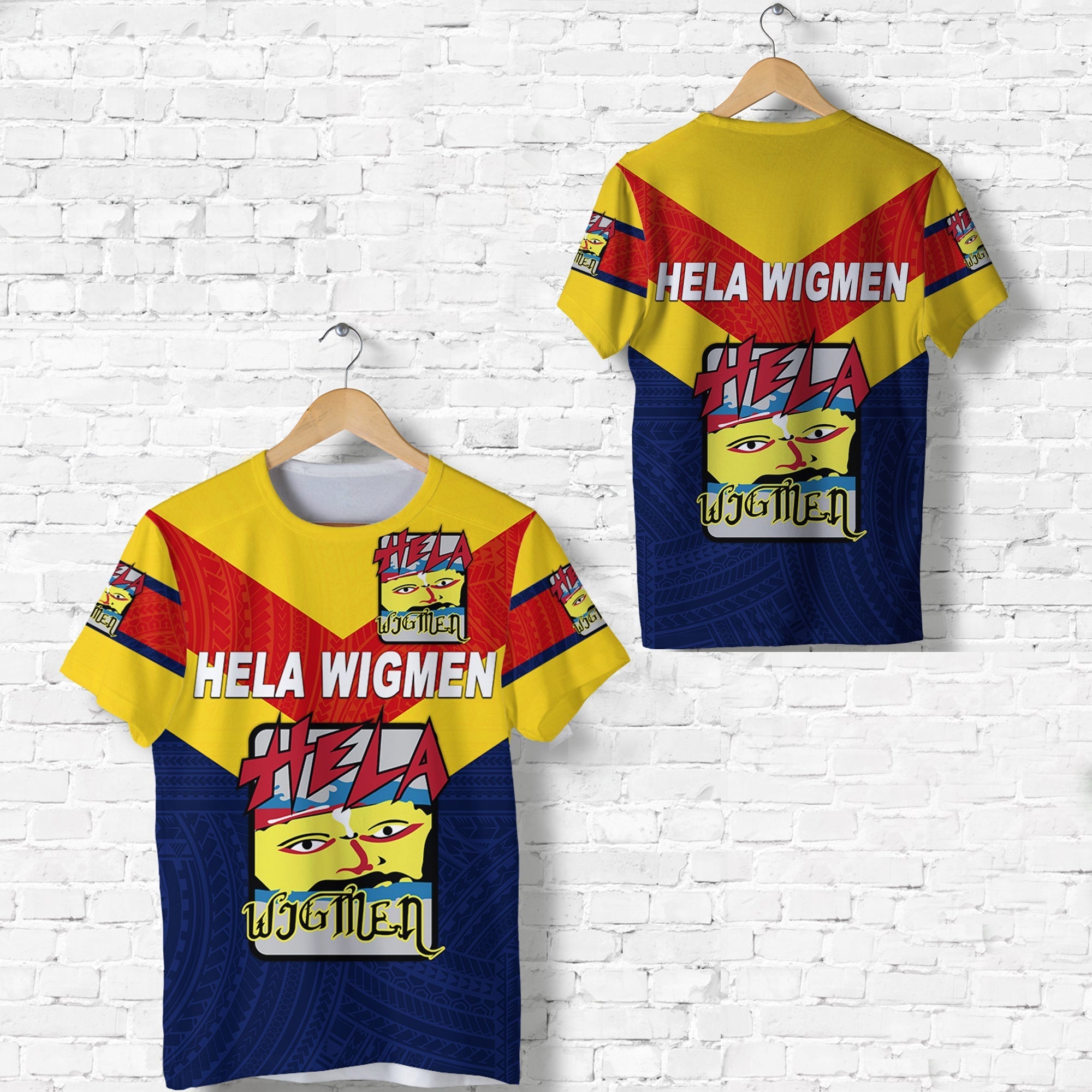Papua New Guinea Hela Wigmen T Shirt Rugby Simple Style LT8 - Wonder Print Shop