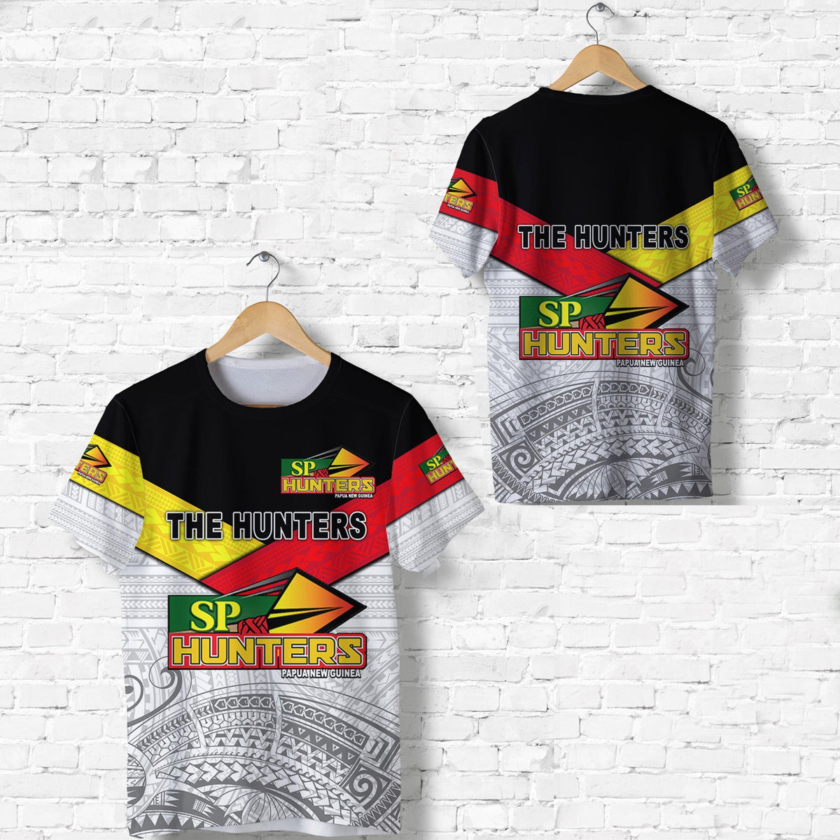 Papua New Guinea SP Hunters T Shirt Rugby Original Style White LT8 - Wonder Print Shop