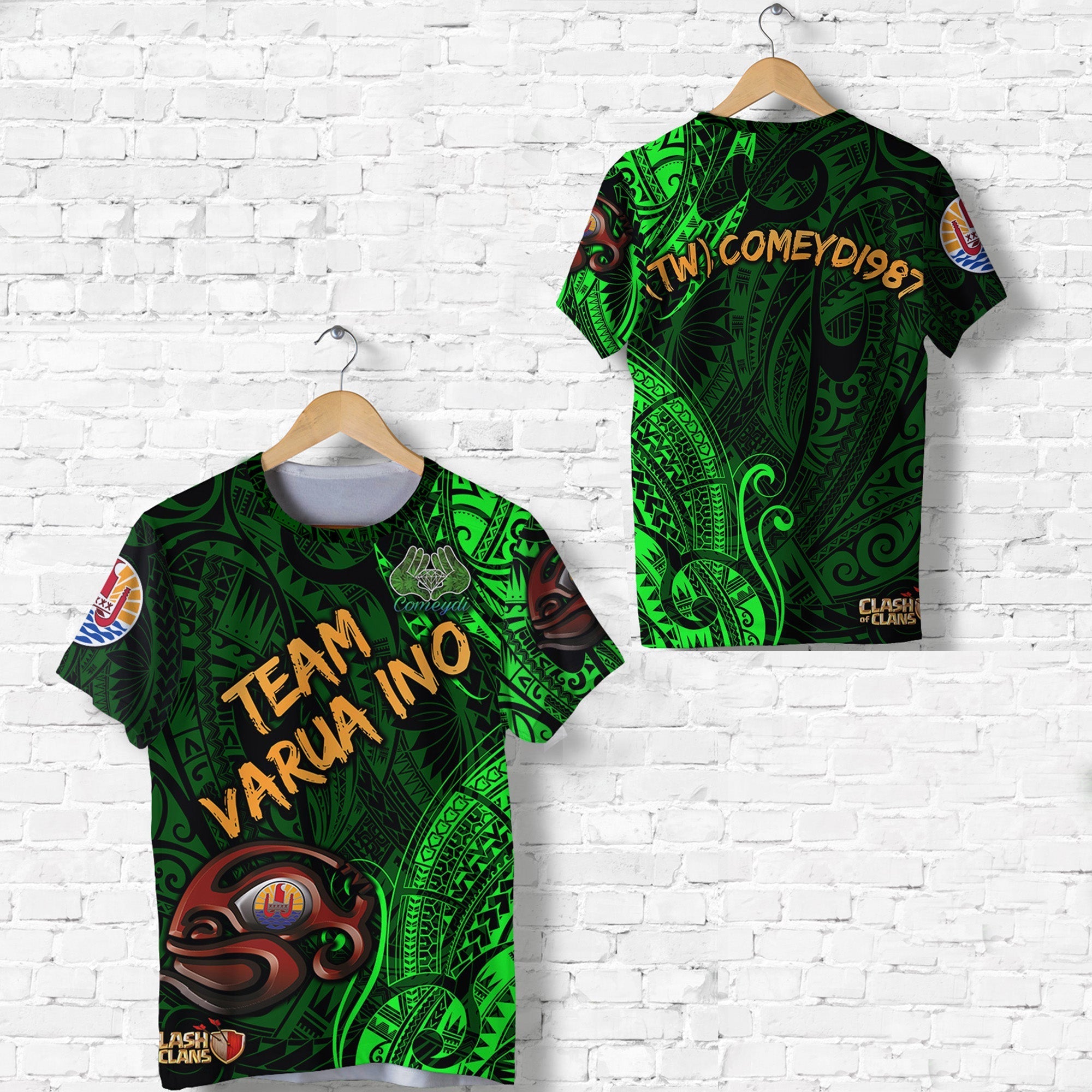 (TW) Comeydi987 Number 9 Teck TVI Tahiti PC T Shirt Team Varua Ino Original 009 LT8 - Wonder Print Shop