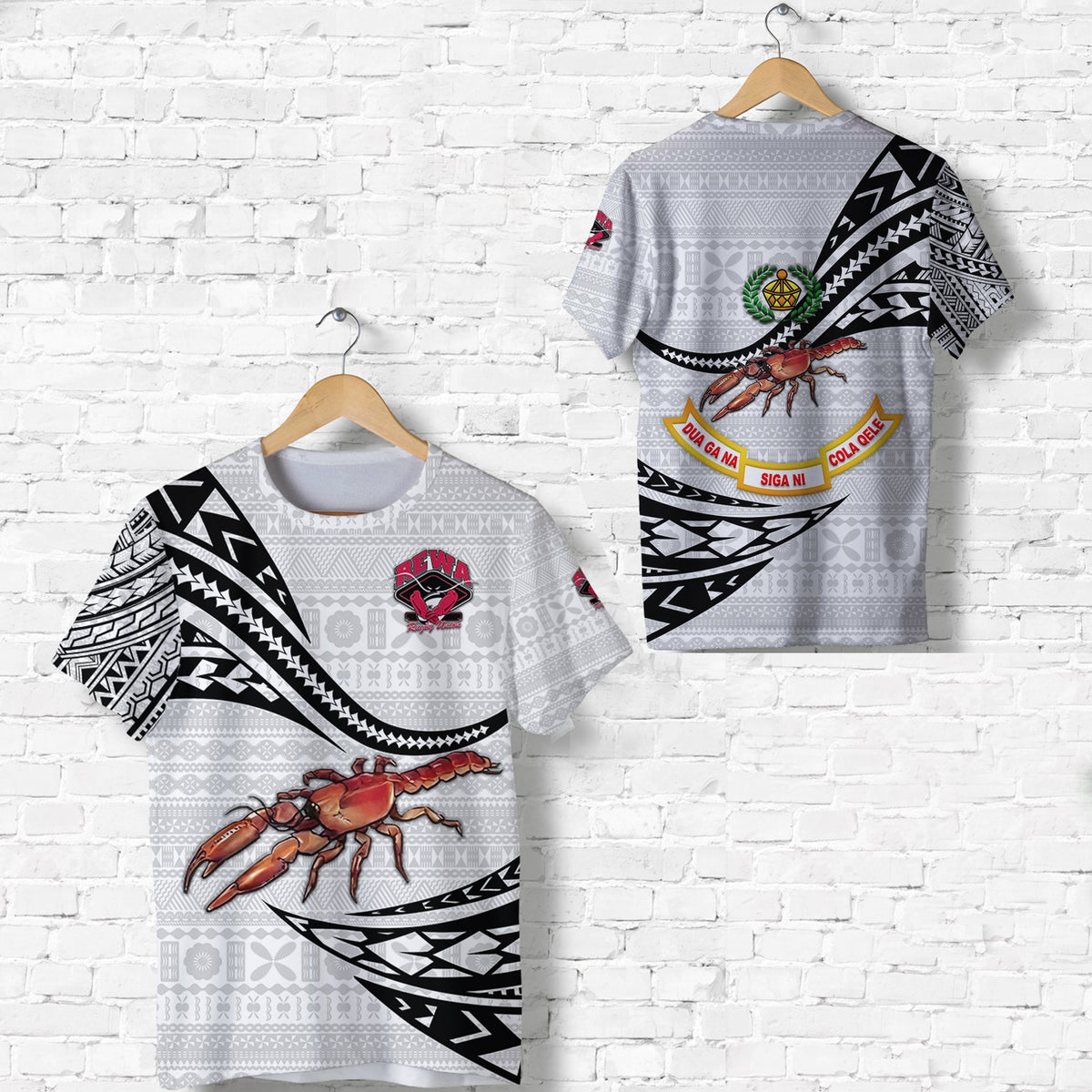 Fiji Rewa Rugby Union T Shirt Unique Version White LT8 - Wonder Print Shop