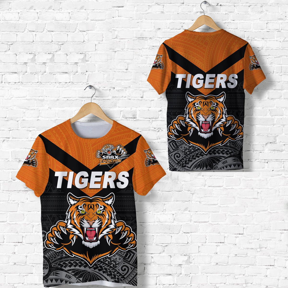Papua New Guinea Lae Snax Tigers T Shirt Rugby Original Style Black LT8 - Wonder Print Shop
