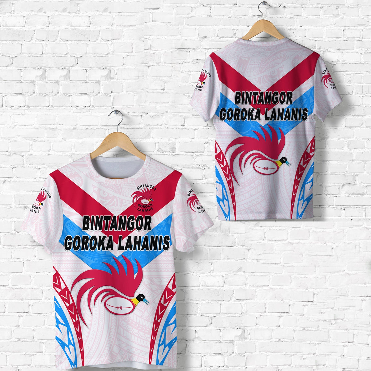 Papua New Guinea Bintangor Goroka Lahanis T Shirt Rugby Original Style White LT8 - Wonder Print Shop