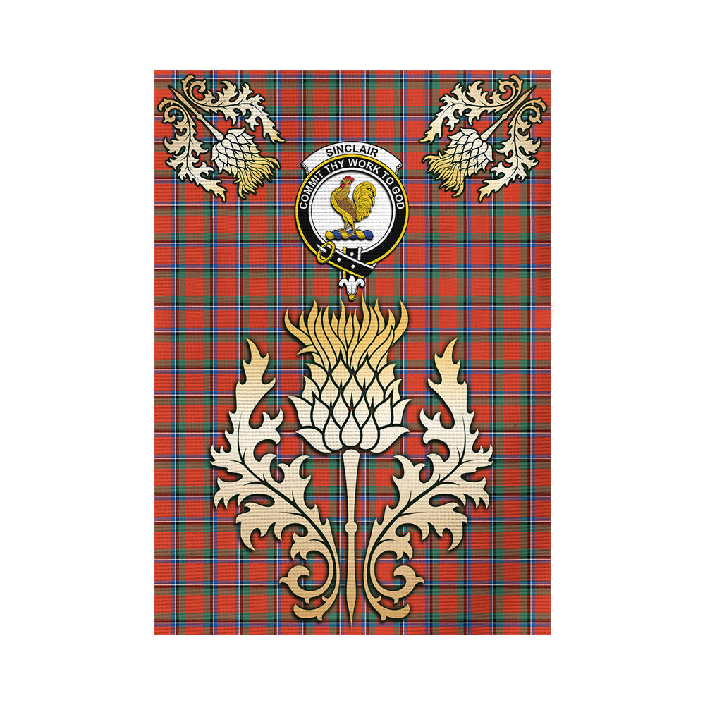 scottish-sinclair-ancient-clan-crest-gold-thistle-tartan-garden-flag