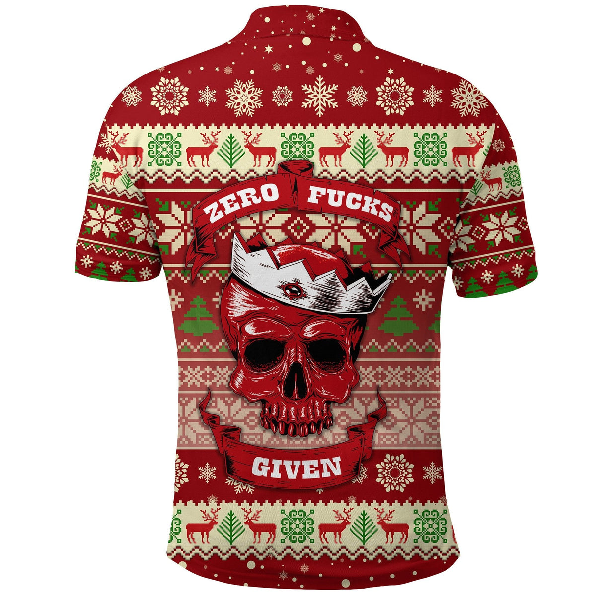 Skull Polo Shirt Christmas Red LT8 - Wonder Print Shop