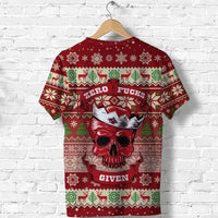 Skull Christmas T Shirt Red LT8 - Wonder Print Shop