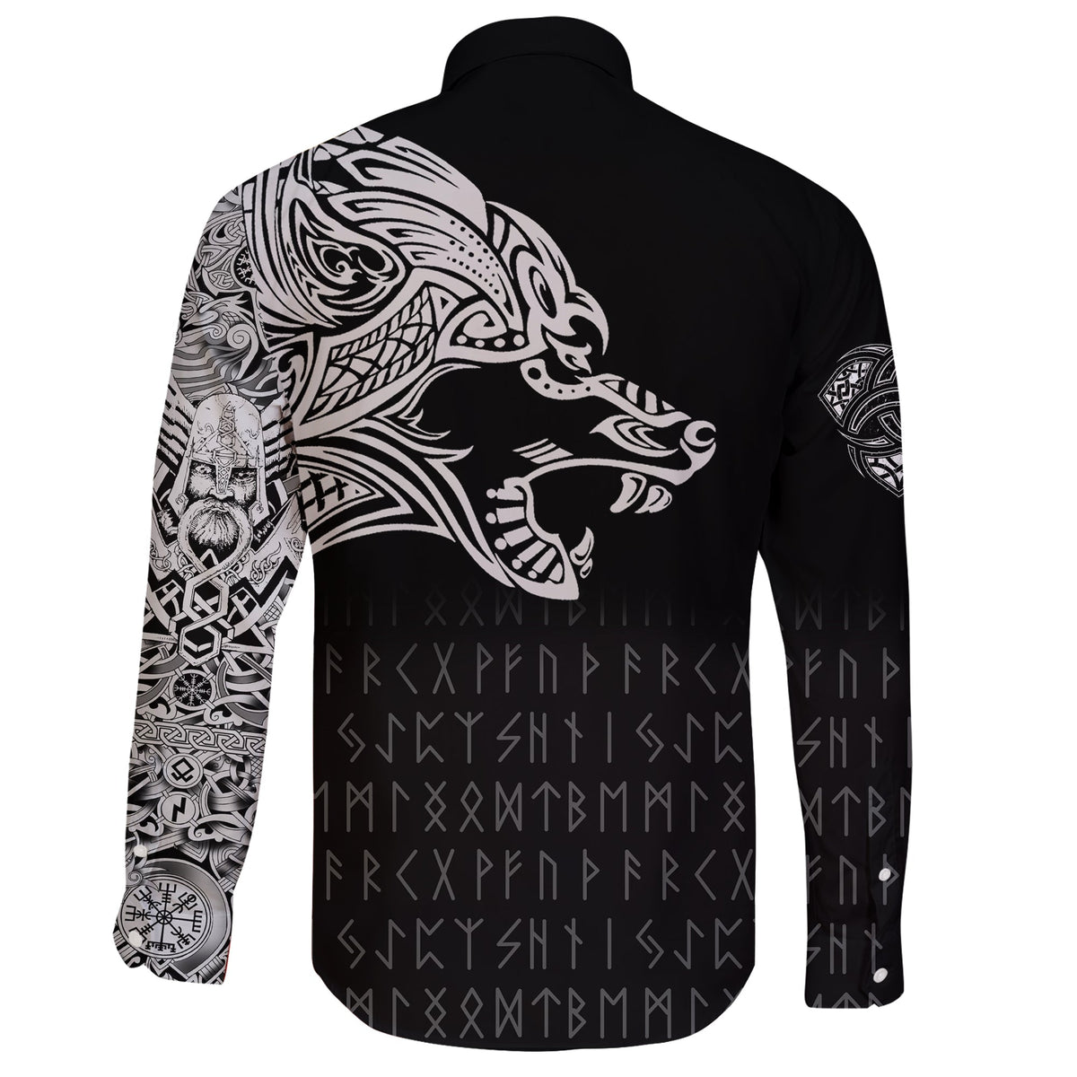 VikingFenrir Tatoo Long Sleeve Shirt RLT12 - Wonder Print Shop