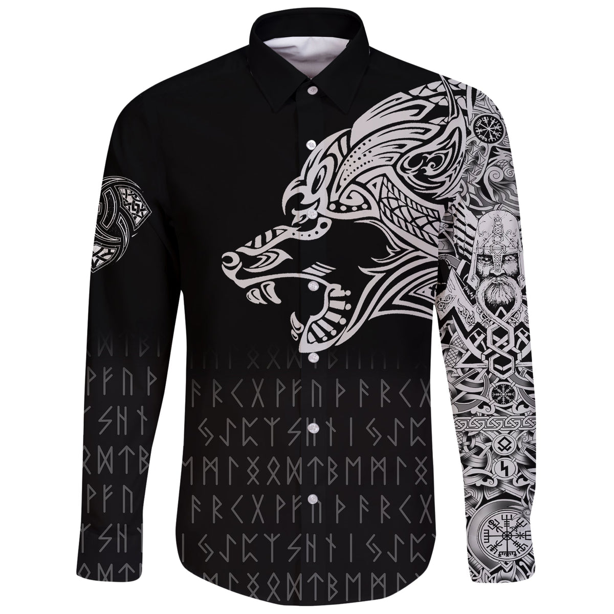 VikingFenrir Tatoo Long Sleeve Shirt RLT12 - Wonder Print Shop