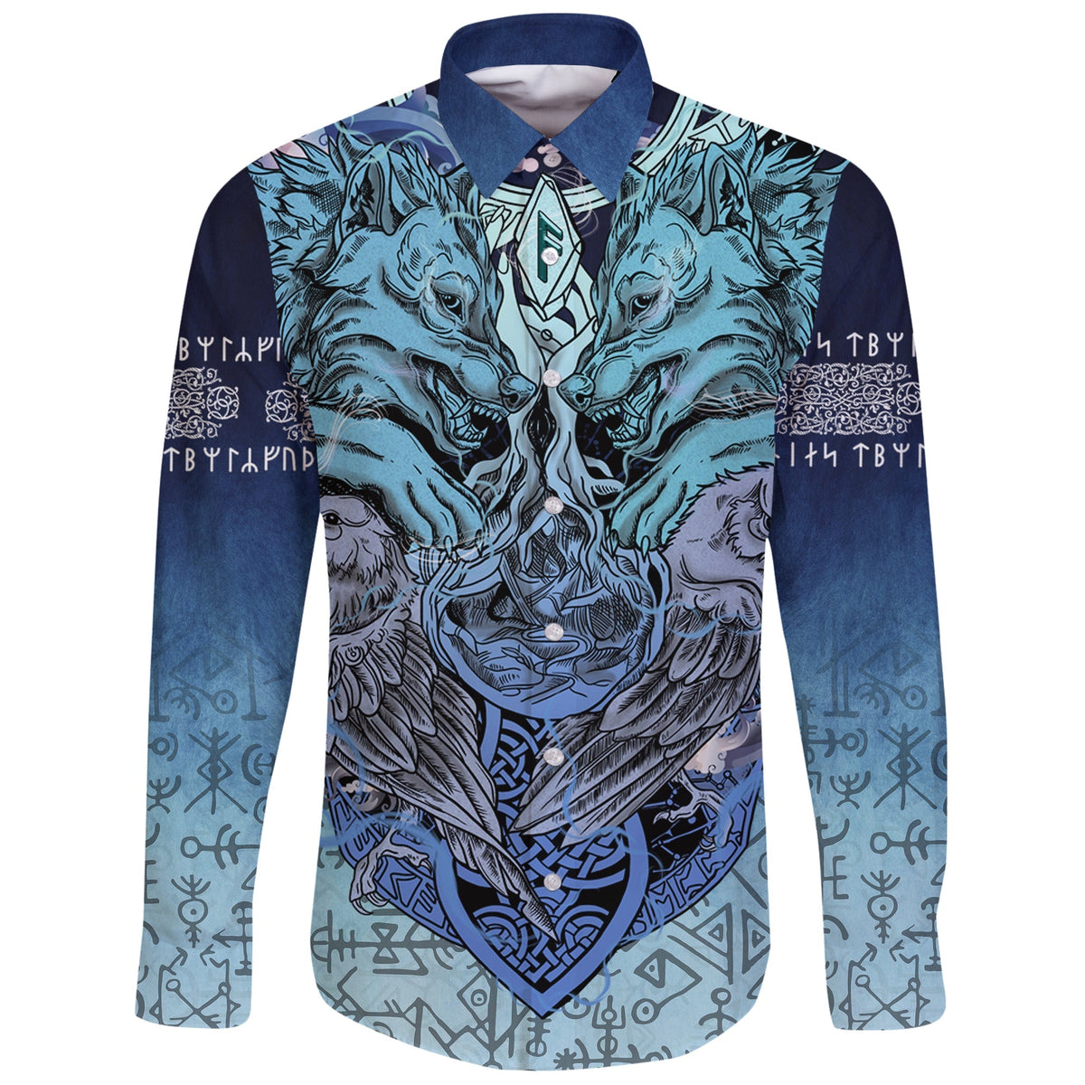 Viking Long Sleeve Shirt Ansuz Rune RLT12 - Wonder Print Shop