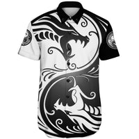 Viking Shorts Sleeve Shirt - Ying Yang Dragon RLT12 - Wonder Print Shop