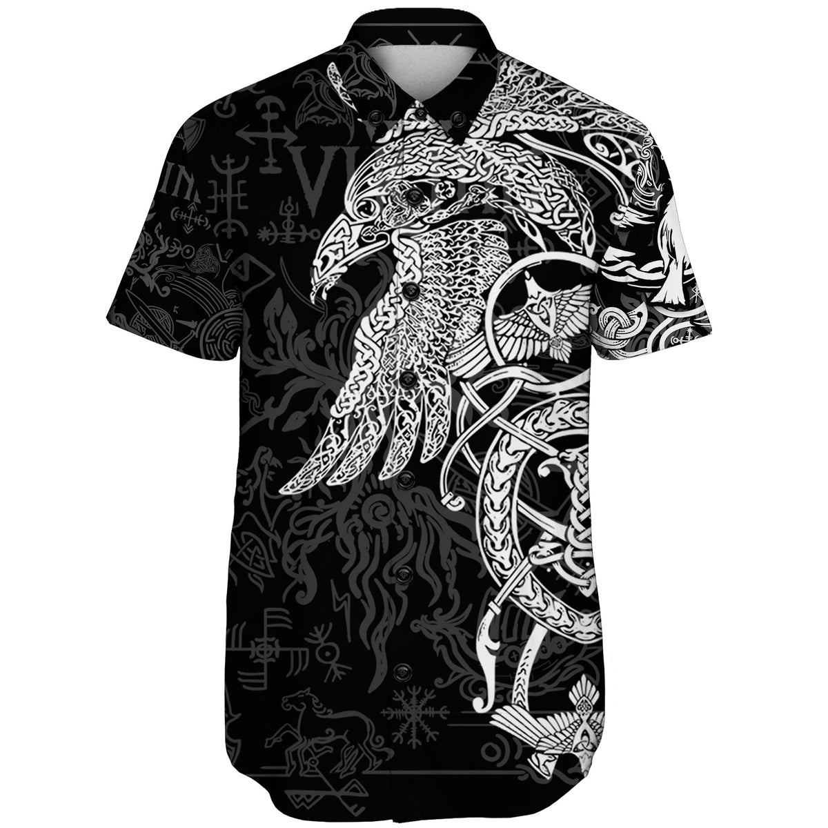 viking-shorts-sleeve-shirt-special-raven-tattoo