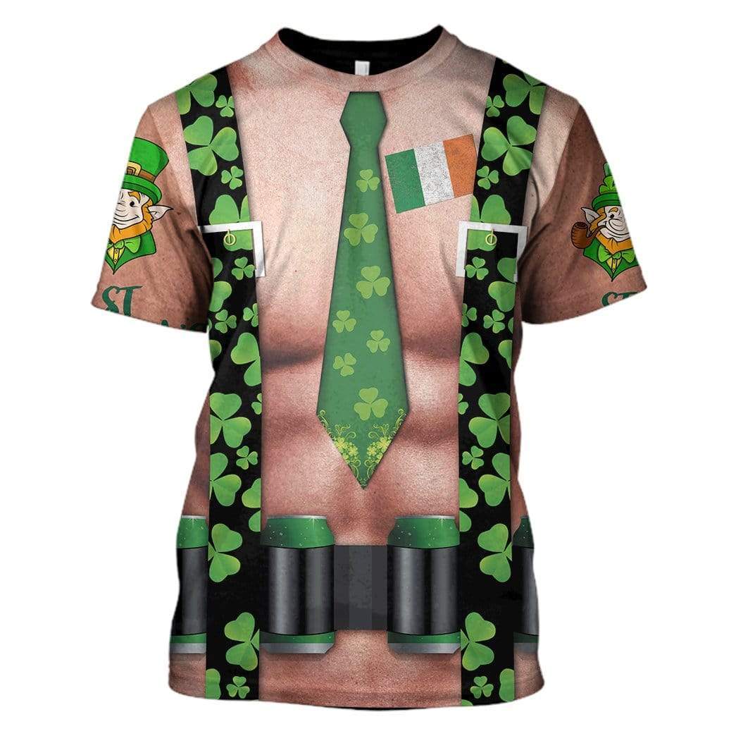 St Patrick's Day Men Funny Ugly Ireland Flag T Shirt LT8 - Wonder Print Shop