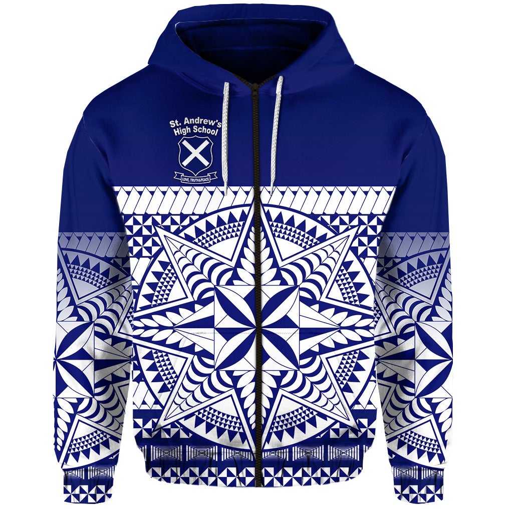 St. andrews High School Zip Hoodie Simplified Version LT8 - Wonder Print Shop