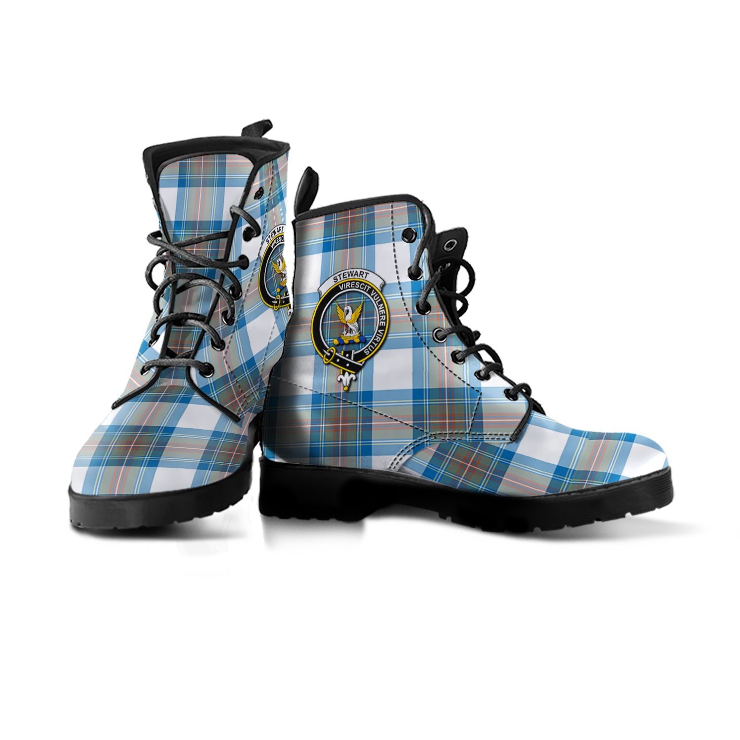scottish-stewart-muted-blue-clan-crest-tartan-leather-boots