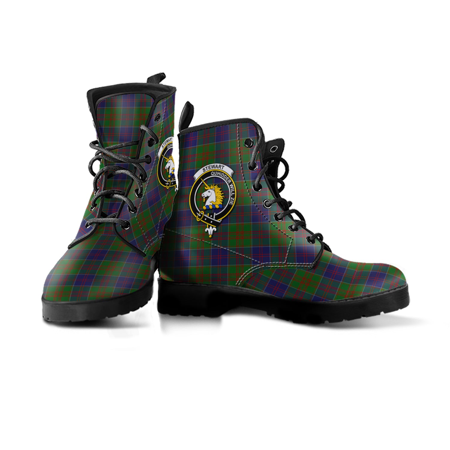 scottish-stewart-of-appin-hunting-clan-crest-tartan-leather-boots